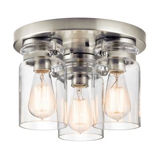 ELSTEAD Brinley KL-BRINLEY-F-NI 3 Light Flush Mount - Brushed Nickel