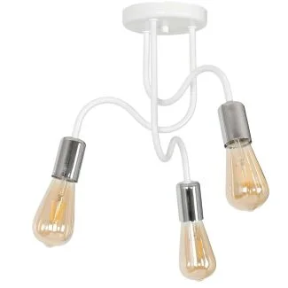 LUMINEX 8074 plafon Dow white/chrome 3