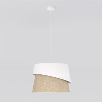 EMIBIG 1711/1 CANVA 1 WHITE NATURAL Lampa wisząca