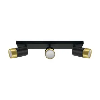 IDEUS 04280 PUZON SPT GU10 3L BLACK/GOLDEN Oprawa ścienno-sufitowa
