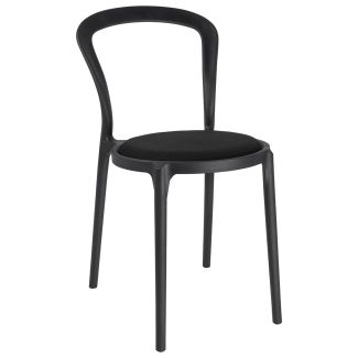 KING HOME PP-134A.BLACK Krzesło SLIM czarne - polipropylen, tkanina