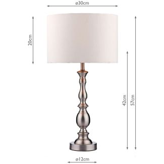 DAR MAD4246 MADRID BALL TL SAT CHR CW SHADE