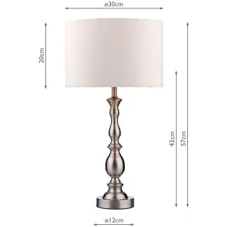 DAR MAD4246 MADRID BALL TL SAT CHR CW SHADE