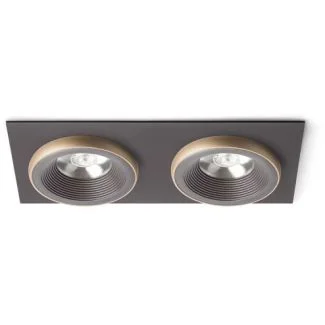 RENDL R13257 SHARM SQ II wpuszczana brązowa/perłowo-złota 230V LED 2x10W 24° 3000K
