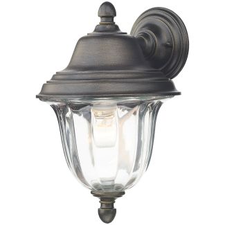 DAR ALD1635 ALDGATE W/LT OUTDOOR BLK GOLD IP44