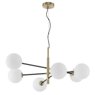 Luces Exclusivas PLATO LE41767 LAMPA WISZĄCA biały,czarny,złoty