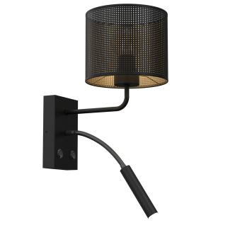 LUMINEX 5246 oprawa ścienna Loft shade kinkiet czarny złoty