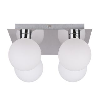 CANDELLUX 98-03256 ODEN LAMPA SUFITOWA CHROMOWY 4X40W G9 KLOSZ BIAŁY