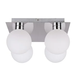 CANDELLUX 98-03256 ODEN LAMPA SUFITOWA CHROMOWY 4X40W G9 KLOSZ BIAŁY