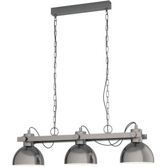 EGLO 43168 HL/3 E27 NICKEL-ANTIK/HOLZ LUBENHAM 1