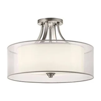 ELSTEAD Lacey KL-LACEY-SFM-AP 4 Light Semi-Flush Mount - Antique Pewter
