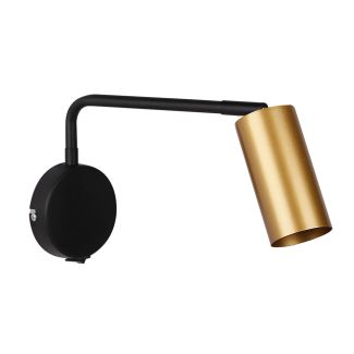 CANDELLUX 21-76816 TINA LAMPA KINKIET CZARNO ZŁOTY 1X15W GU10