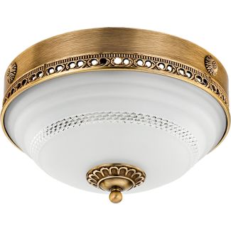 KUTEK ROMA KLOSZ ROM-PLM-3(P) lampa sufitowa mosiężna przysufitowa