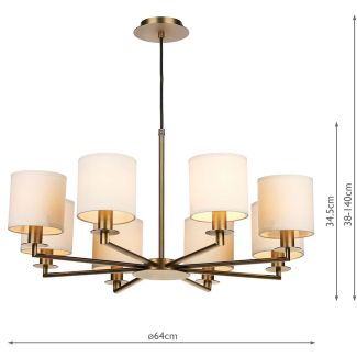 DAR TYL0863 TYLER 8LT DUAL MOUNT PENDANT BRONZE