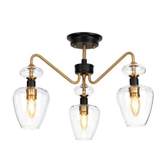 ELSTEAD Armand DL-ARMAND-SF3-AB 3 Light Semi Flush - Aged Brass