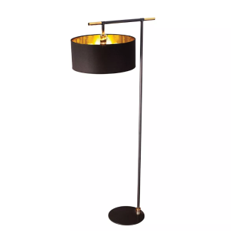ELSTEAD BALANCE-FL-BKPB Lampa podłogowa Balance - 1 źródło światła - Czarna z polerowanym mosiądzem