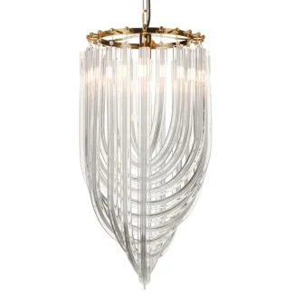 Step into design DP0339-600 gold Lampa wisząca WAVE złota 60 cm