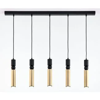 JUPITER ALAS lampa wisząca 5-punktowa czarny belka 2012