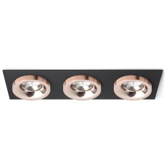 RENDL R13263 SHARM SQ III wpuszczana czarna miedź/miedź 230V LED 3x10W 24° 3000K