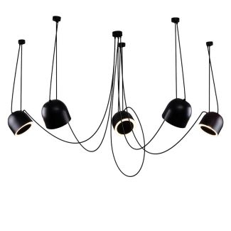 ANTIGO Lampa wisząca DOBO 5 - Czarna 9038