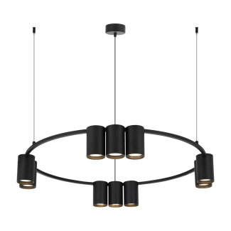 MILAGRO ML0373 Lampa wisząca (koło) GENESIS BLACK 10xGU10