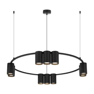 MILAGRO ML0373 Lampa wisząca (koło) GENESIS BLACK 10xGU10