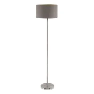 EGLO 95172 LAMPA MASERLO OPRAWA PODŁOGOWA STL/1 NICKEL-M/CAPPUCCINO-GOLD MASERLO