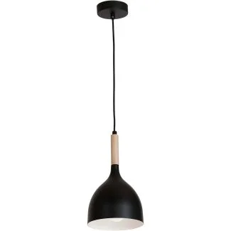 LUMINEX 1191 żyrandol Noak black/natural wood 1