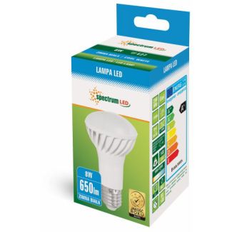 SPECTRUMLED 13993 Żarówka LED R-63 E-27 230V 8W CW SPECTRUM