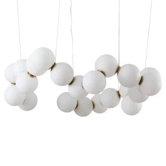 Step into design DP0254-800 Lampa wisząca CORALLI-80 biało-mosiężna 80 cm