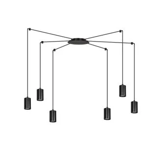 EMIBIG 524/6 LAMPA WISZĄCA TRAKER 6 BL/BLACK