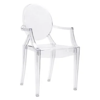 King Home 124-APC.CLEAR Krzesło LOUIS transparentne - poliwęglan