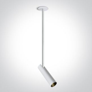 ONE LIGHT 11112RB/W/W Amindeo biały wpust z czarnym odbłyśnikiem COB LED 3000K 12W