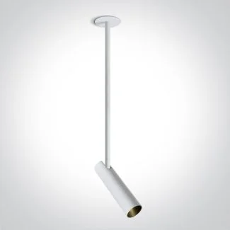 ONE LIGHT 11112RB/W/W Amindeo biały wpust z czarnym odbłyśnikiem COB LED 3000K 12W