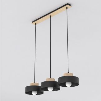 EMIBIG 1667/3 KIVI 3 BLACK LAMPA WISZĄCA