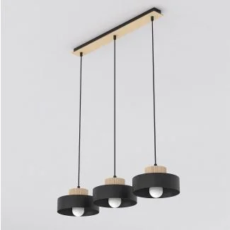 EMIBIG 1667/3 KIVI 3 BLACK LAMPA WISZĄCA