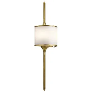 ELSTEAD Mona KL-MONA-L-NBR 2 Light Wall Light - Natural Brass