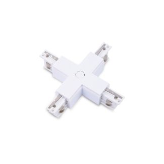 AZZARDO AZ4279 TRACK 3LINE X CONNECTOR WH TECHNICAL TRACK WHITE łącznik 3-fazowy