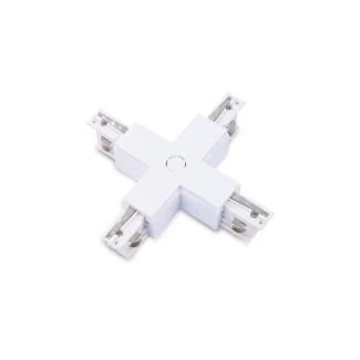 AZZARDO AZ4279 TRACK 3LINE X CONNECTOR WH TECHNICAL TRACK WHITE łącznik 3-fazowy
