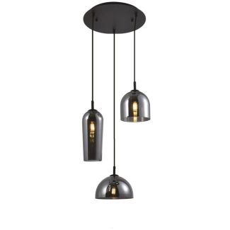 AZZARDO AZ3336 BLANCA 3 SMOKY DECORATIVE LAMP