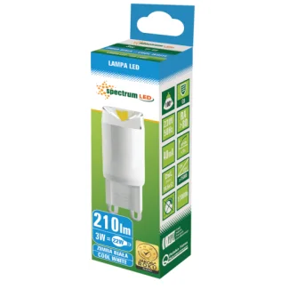 SPECTRUMLED 13064 Żarówka LED G9 230V 2.5W CW ceramiczna SPECTRUM