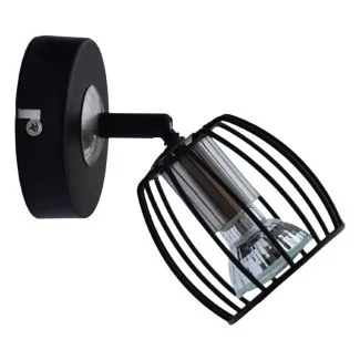CANDELLUX 91-54319 ZONK LAMPA KINKIET 1X3W LED GU10 CZARNY MATOWY + SATYNA NIKIEL