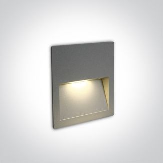 ONE LIGHT 68068A/G/W Lapas szary wpust ścienny LED 3000K 3W IP65