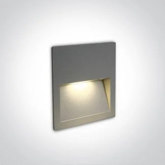 ONE LIGHT 68068A/G/W Lapas szary wpust ścienny LED 3000K 3W IP65