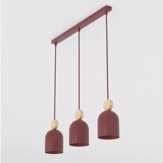 EMIBIG 1695/3 MESI 3 BURGUNDY LAMPA WISZĄCA
