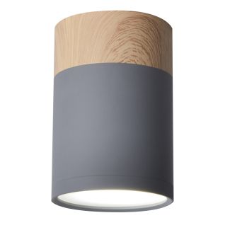 CANDELLUX 2284262 TUBA LAMPA SUFITOWA 1X15W GU10 6,8/10 SZARY+DREWNO