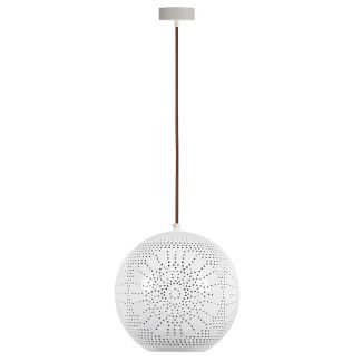 CANDELLUX 31-70586 BENE LAMPA WISZĄCA 25 KULA S 1X60W E27 AŻUROWY BIAŁY
