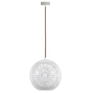 CANDELLUX 31-70586 BENE LAMPA WISZĄCA 25 KULA S 1X60W E27 AŻUROWY BIAŁY