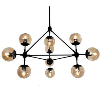 Step into design ST-9047-10 amber Lampa wisząca ASTRIFERO-10 bursztynowo czarna 90 cm