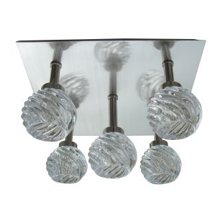 CANDELLUX 95-23219 GIRA PLAFON 5X40W G9 SATYNA NIKIEL+KRYSZTAŁ